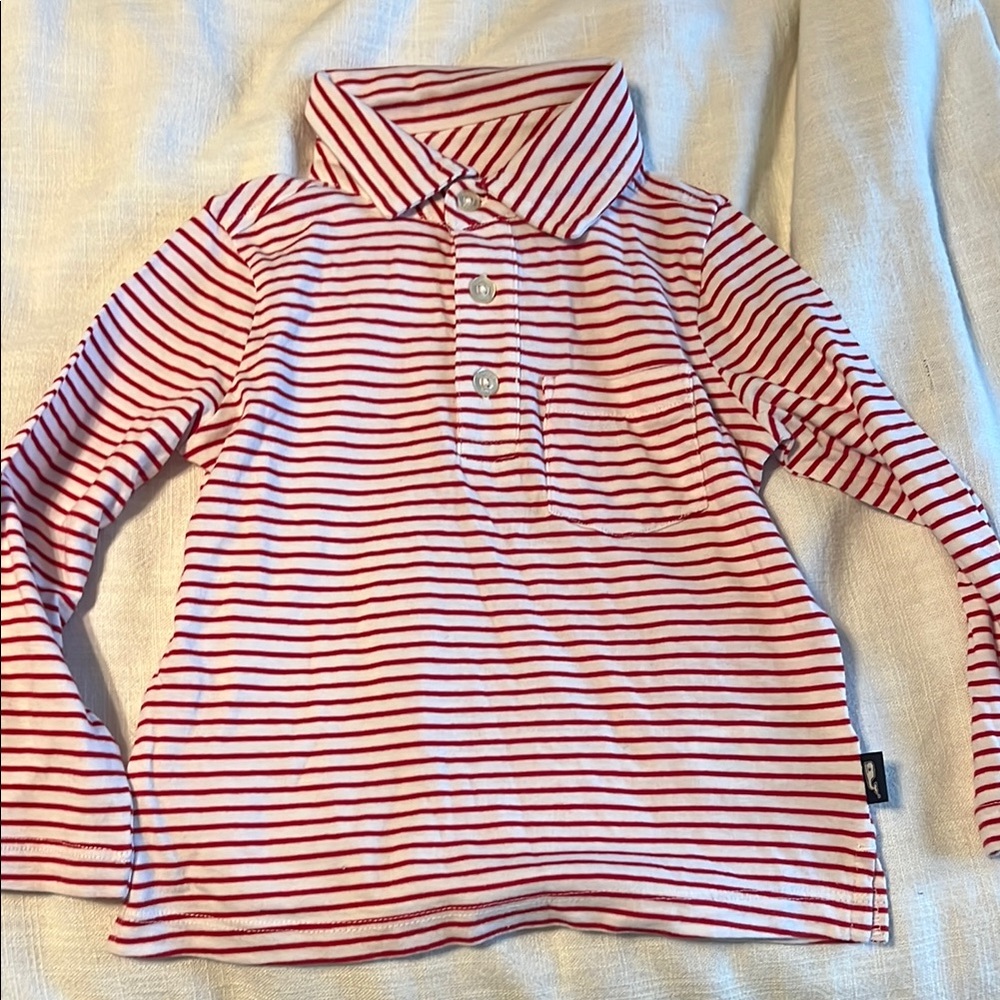 Red Striped Kids Shirt